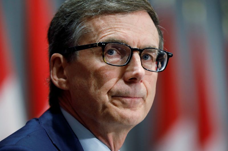 © Reuters. FOTO DE ARCHIVO: el gobernador designado por el Banco de Canadá, Tiff Macklem, asiste a una conferencia de prensa en Parliament Hill en Ottawa