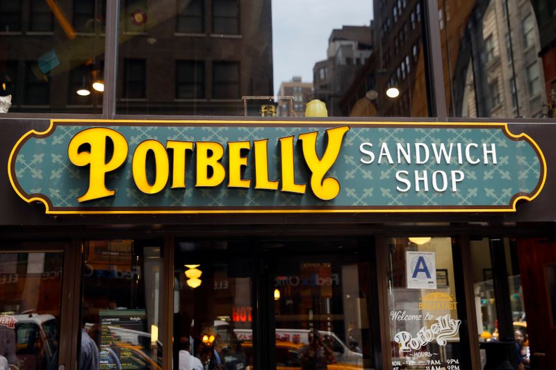 &copy; Reuters. Potbelly sandwich shop is seen in New York