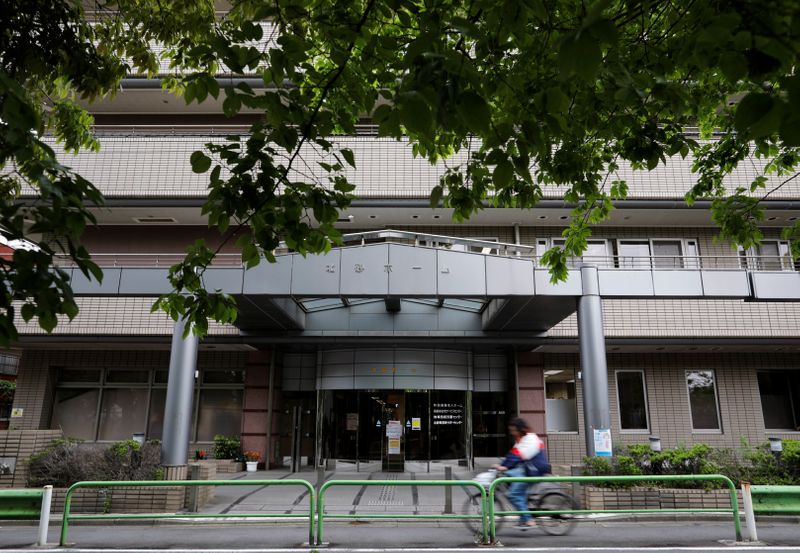 &copy; Reuters. An elderly care home where according to local media more than 40 residents and staff members have been infected with the coronavirus disease (COVID-19), is seen in Tokyo