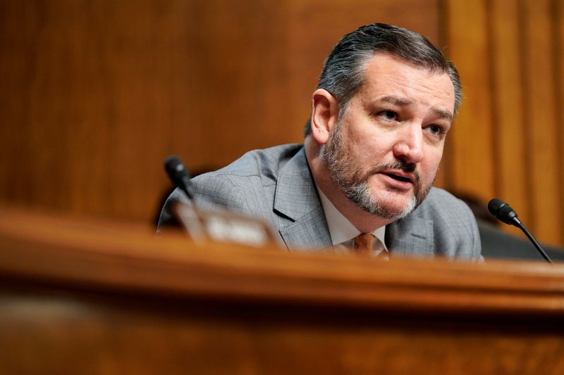 &copy; Reuters. FILE PHOTO: Senator Ted Cruz (R-TX) questions judicial nominees during a hearing before the Senate Judiciary Committee on Capitol Hill in Washington