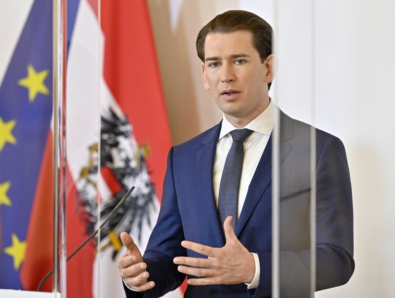 &copy; Reuters. FOTO DE ARCHIVO: El canciller austriaco, Sebastian Kurz, en Viena