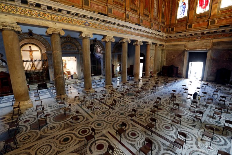 © Reuters. FILE PHOTO: The spread of the coronavirus disease (COVID-19) in Rome