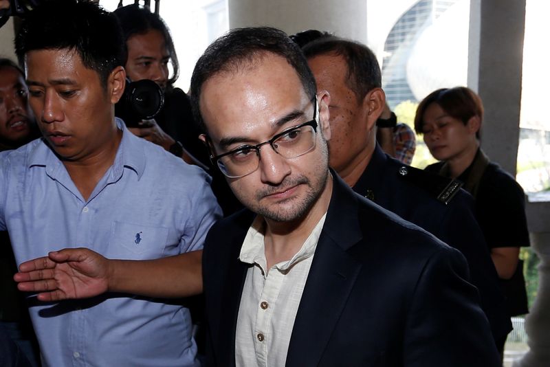 &copy; Reuters. Riza Aziz, stepson of former Malaysia&apos;s Prime Minister Najib Razak, arrives at a court in Kuala Lumpur