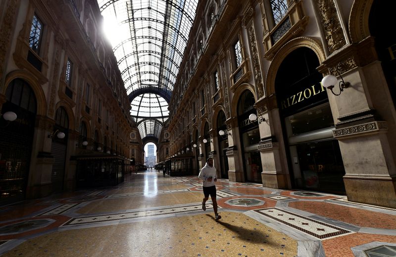 &copy; Reuters. イタリア経済、コロナ第2波なら今年は13％のマイナス成長＝中銀