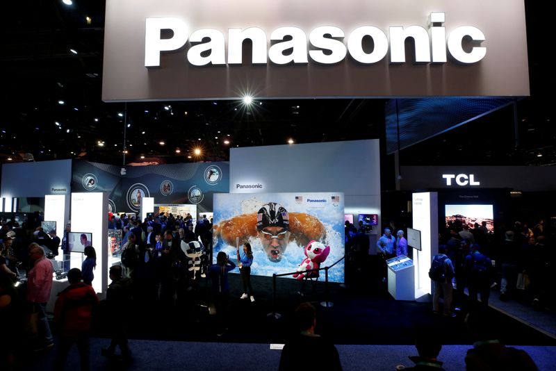 &copy; Reuters. FILE PHOTO: The Panasonic booth is shown during the 2020 CES in Las Vegas