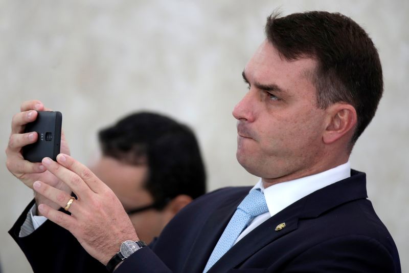 © Reuters. Senador Flávio Bolsonaro em Brasília