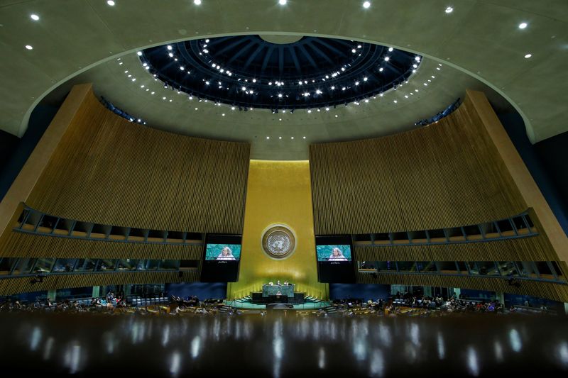 &copy; Reuters. Salão da Assembleia Geral da ONU, em Nova York