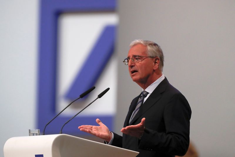 © Reuters. FILE PHOTO:  Chairman of the board Paul Achleitner attends the annual shareholder meeting of Deutsche Bank in Frankfurt