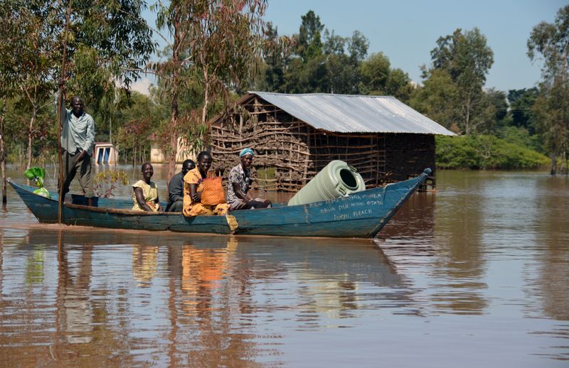 &copy; Reuters. View of floodwaters in Budalangi, Busia County