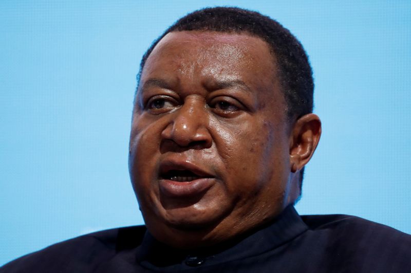 &copy; Reuters. FILE PHOTO: OPEC Secretary General Barkindo speaks during a session of the Russian Energy Week international forum in Moscow