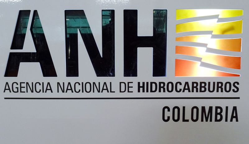 &copy; Reuters. FOTO DE ARCHIVO: El logo de la Agencia Nacional de Hidrocarburos (ANH) de Colombia