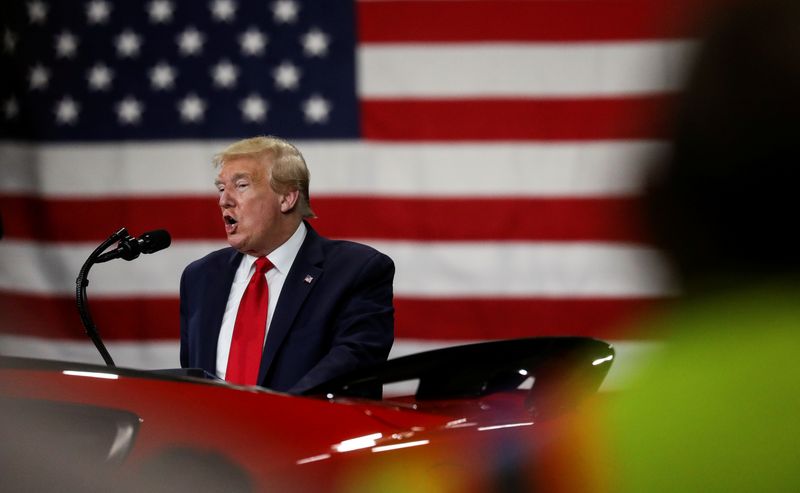 &copy; Reuters. U.S. President Trump visits Ford Rawsonville Components Plant in Ypsilanti, Michigan