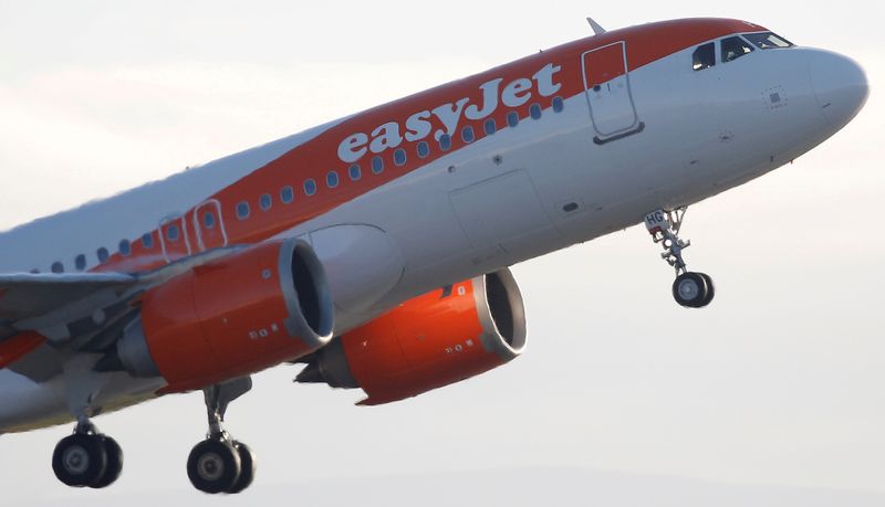 &copy; Reuters. FILE PHOTO: An Easyjet plane takes off from Manchester Airport in Manchester