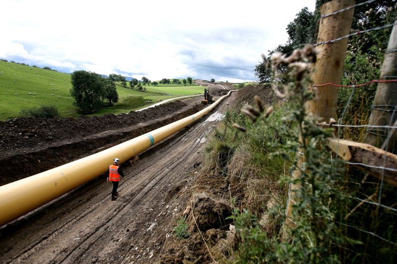 © Reuters. Gasoduto em Skipton, Inglaterra