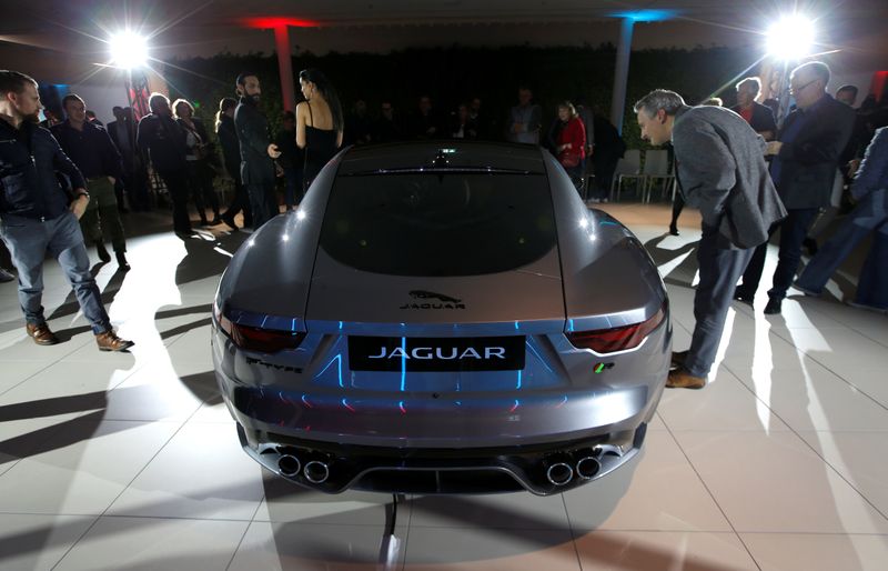 &copy; Reuters. Jaguar Land Rover unveils new Jaguar F-Type model during its world premiere in Munich