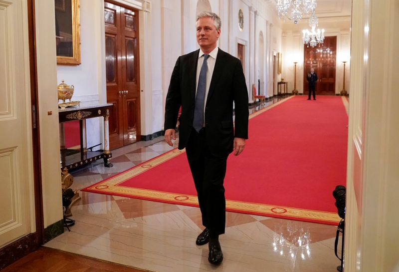 &copy; Reuters. FOTO DE ARCHIVO: Robert O&apos;Brien en la Casa Blanca