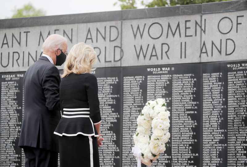 &copy; Reuters. Joe Biden visits New Castle, Delaware, during Memorial Day