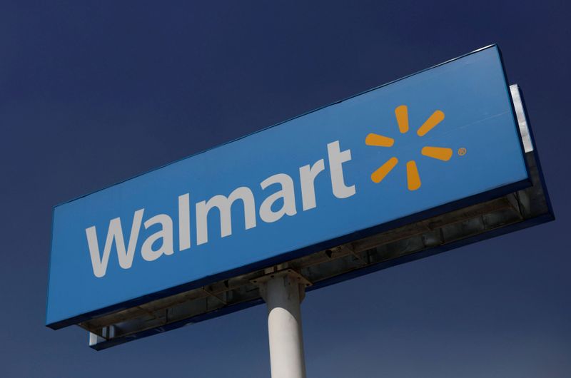 &copy; Reuters. FILE PHOTO: A Walmart sign is pictured at one of their stores in Mexico City