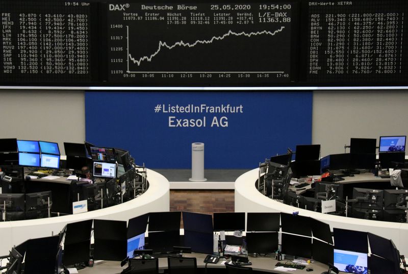 &copy; Reuters. The German share price index DAX graph is pictured at the stock exchange in Frankfurt