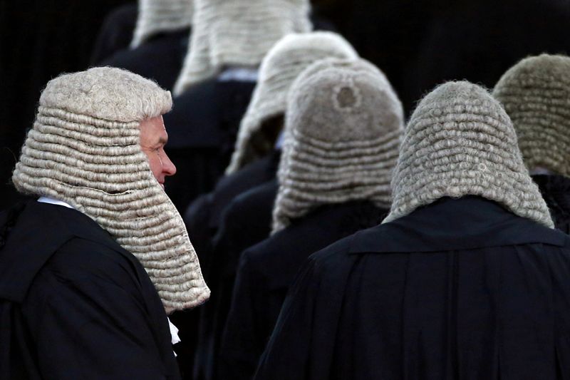 &copy; Reuters. FILE PHOTO: Judges take part in a ceremony to mark the beginning of the legal year in Hong Kong