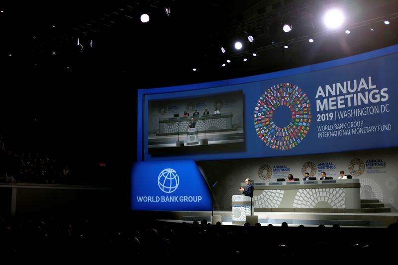 &copy; Reuters. El presidente del Banco Mundial, David Malpass, pronuncia un discurso en las reuniones de otoño del Fondo Monetario Internacional y el Banco Mundial en Washington