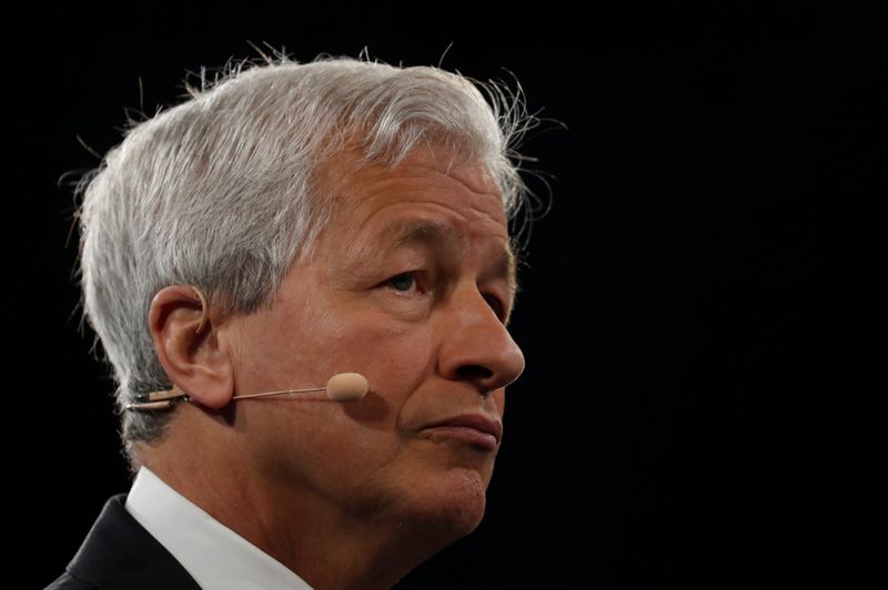 &copy; Reuters. Jamie Dimon, chairman &amp; CEO of JP Morgan Chase &amp; Co., speaks during the Bloomberg Global Business Forum in New York City