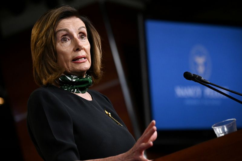 &copy; Reuters. FILE PHOTO: House Speaker Pelosi holds her weekly news conference with Capitol Hill reporters in Washington