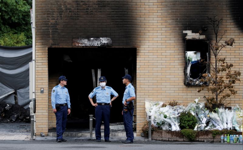 &copy; Reuters. إعلام: اعتقال رجل فيما يتصل بحريق شركة للرسوم المتحركة في اليابان عام 2019