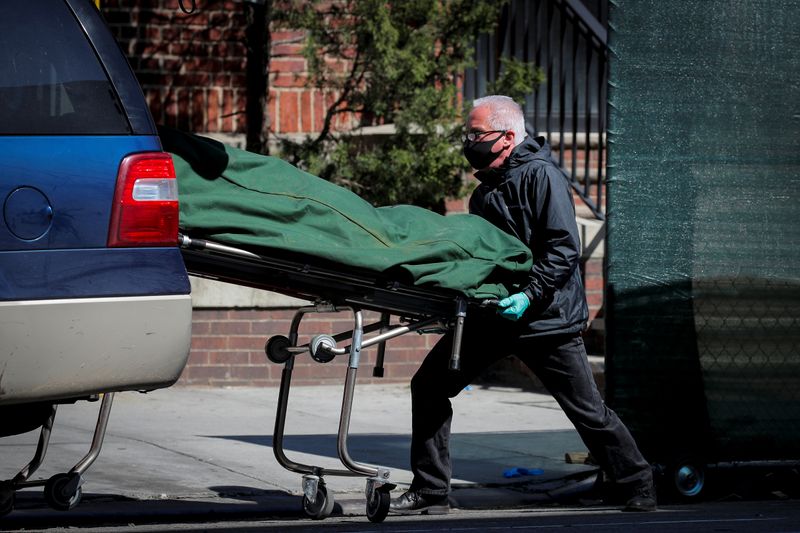 &copy; Reuters. The outbreak of the coronavirus disease (COVID-19) in New York