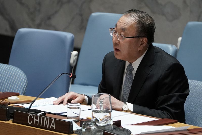 &copy; Reuters. مواجهة أمريكية صينية في الأمم المتحدة بسبب هونج كونج