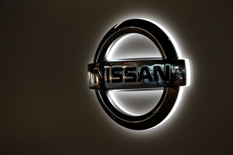 &copy; Reuters. Nissan Motor&apos;s logo is pictured at its headquarters in Yokohama