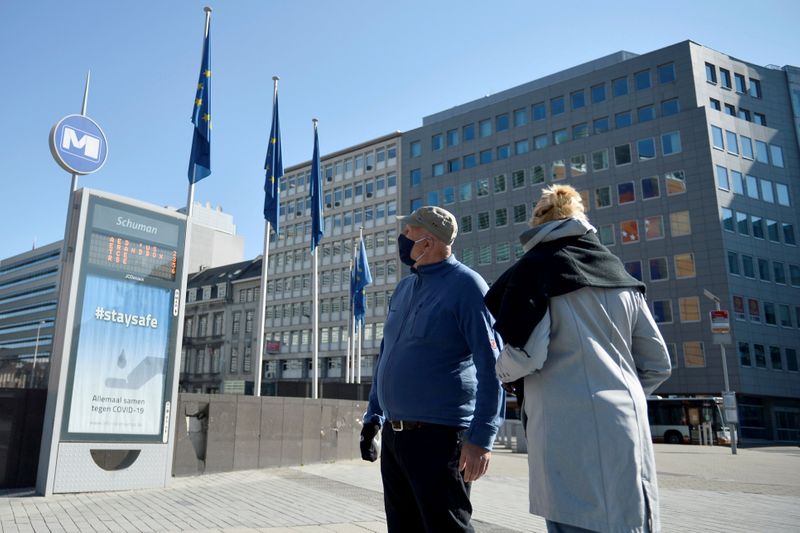 &copy; Reuters. FILE PHOTO: Outside view of the European Commission headquarters in Brussels