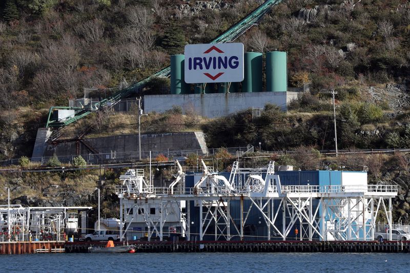 &copy; Reuters. Irving Oil&apos;s marine terminal is seen in St John&apos;s
