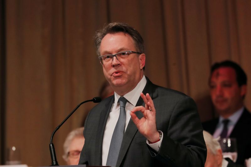 &copy; Reuters. FILE PHOTO: John C. Williams, president and CEO of the Federal Reserve Bank of New York speaks to the Economic Club of New York in the Manhattan borough of New York