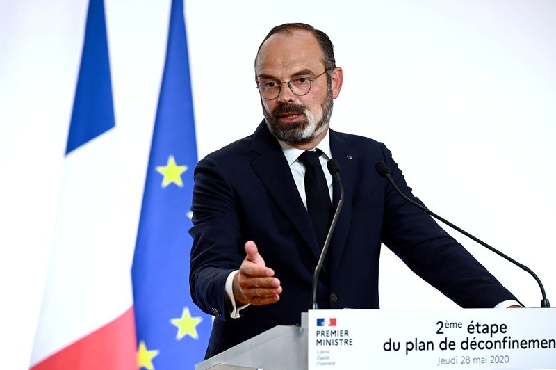 &copy; Reuters. Primeiro-ministro da França, Edouard Philippe, durante pronunciamento em Paris