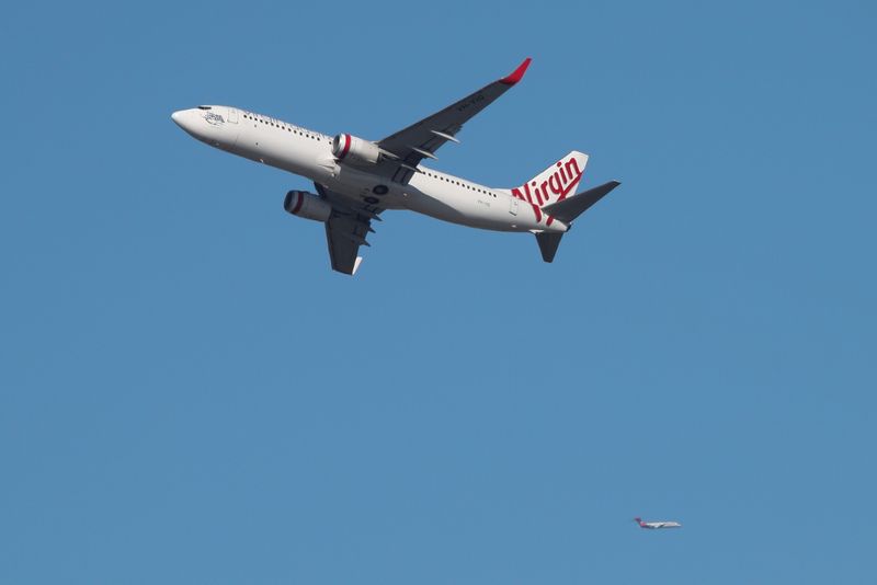 &copy; Reuters. FILE PHOTO: A Virgin Australia Airlines plane takes off from Kingsford Smith International Airport in Sydney