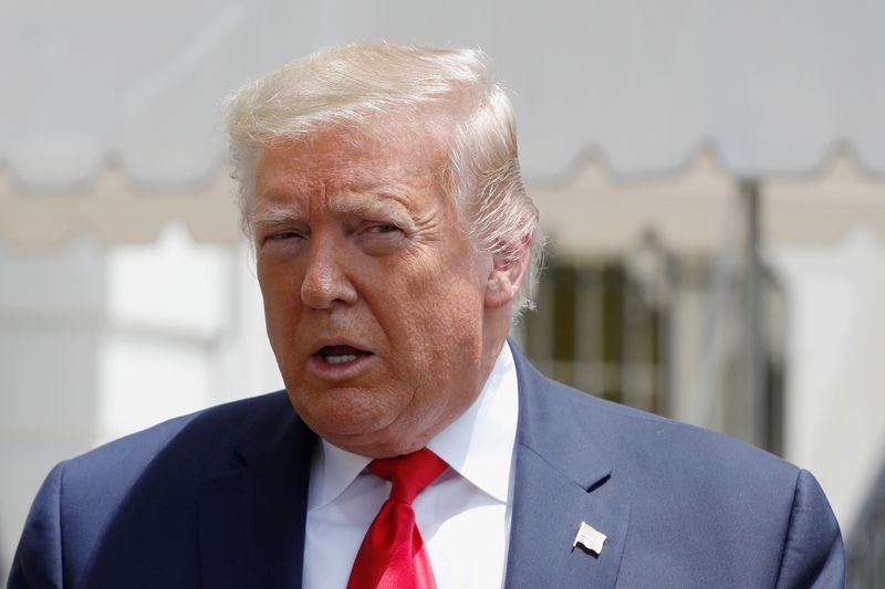 &copy; Reuters. President Donald Trump departs for SpaceX Demonstration Mission 2 Launch