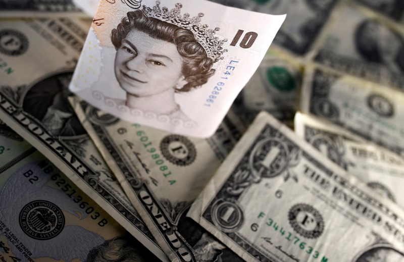 &copy; Reuters. FILE PHOTO: U.S. dollar and British pound notes are seen in this picture illustration