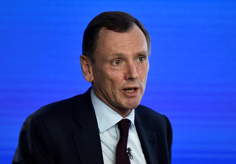 &copy; Reuters. FILE PHOTO: Tesco Chief Financial Officer, Alan Stewart speaks at an analyst presentation in London