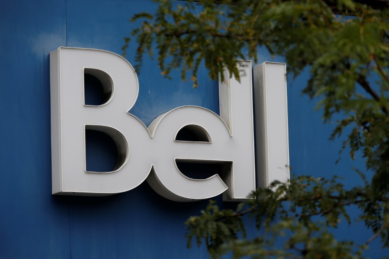 &copy; Reuters. A sign is pictured outside a Bell Canada retail store in Ottawa