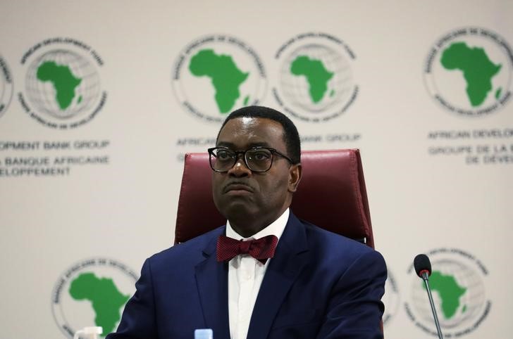 &copy; Reuters. Akinwumi Ayodeji Adesina, President of the African Development Bank Group, attends a meeting of the 2020 African Economic Outlook report in Abidjan