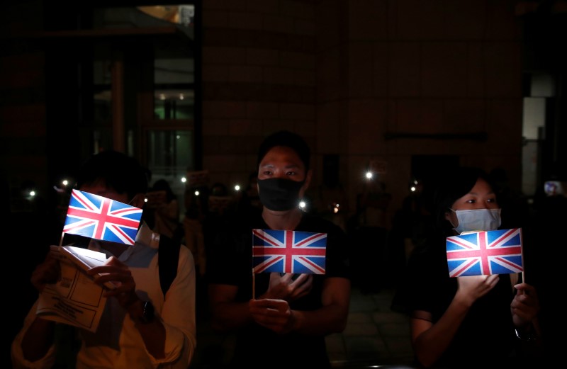 &copy; Reuters. 英の移民法変更もとジョンソン首相、香港市民の長期滞在可能に