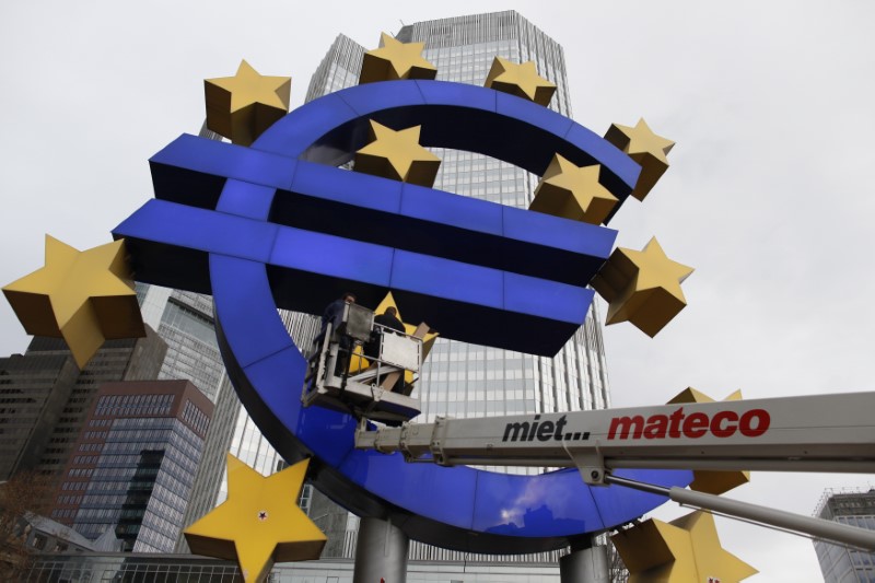 &copy; Reuters. مؤشر: انحسار التراجع الاقتصادي في منطقة اليورو في مايو