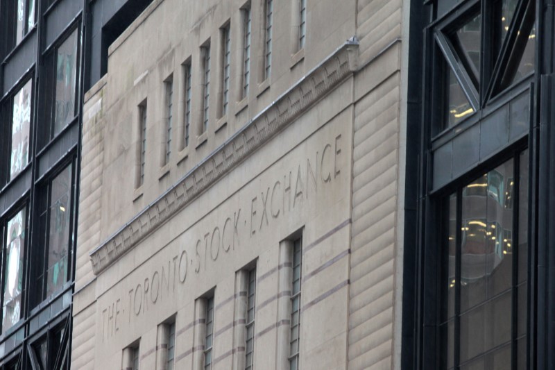 &copy; Reuters. The facade of the original Toronto Stock Exchange building is seen in Toronto