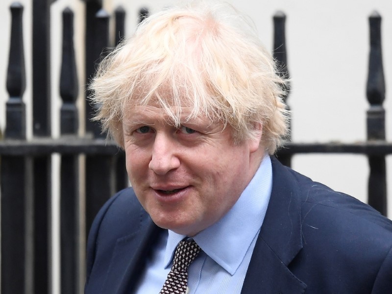 &copy; Reuters. Premiê britânico, Boris Johnson, deixa residência oficial em Londres