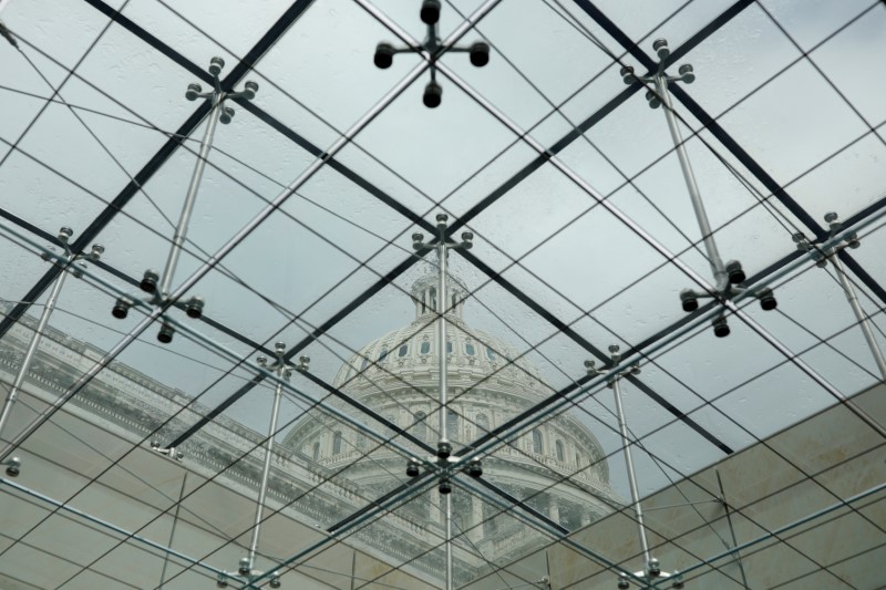 &copy; Reuters. The U.S. Capitol Building, following a Senate vote on the coronavirus relief bill, on Capitol Hill in Washington