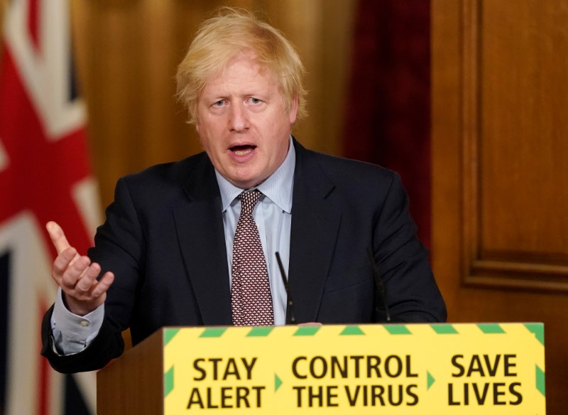 © Reuters. UK government daily briefing on coronavirus updates