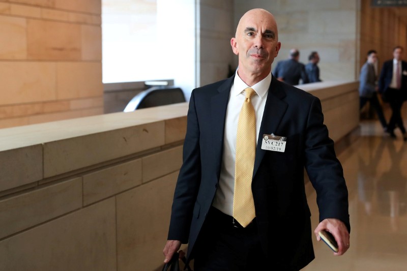 &copy; Reuters. FILE PHOTO: U.S. State Department Inspector General Linick departs after briefing House and Senate Intelligence committees at the U.S. Capitol in Washington