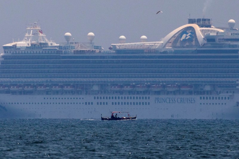 &copy; Reuters. Princess Cruises&apos; Ruby Princess cruise ship docks in Manila Bay during the spread of the coronavirus disease (COVID-19), in Cavite city