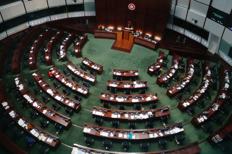 &copy; Reuters. المجلس التشريعي في هونج كونج يقر مشروع قانون النشيد الوطني